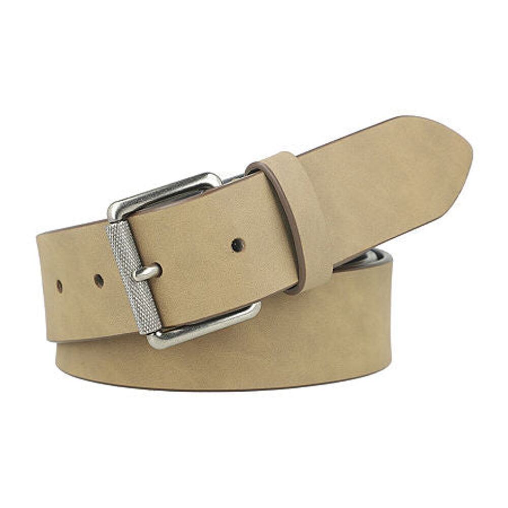 Men's Frye & Co Flat Strap Faux Leather Belt - Taupe - Large (38/40) - NWT